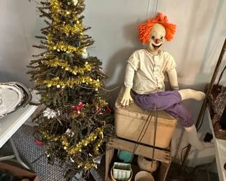 Lots of vintage items here! Zoom in on the photo for a closer look! Too much to describe! (The BOZO the clown is cool, yet terrifying! Think POLTERGEIST the movie! If you know, you know! )