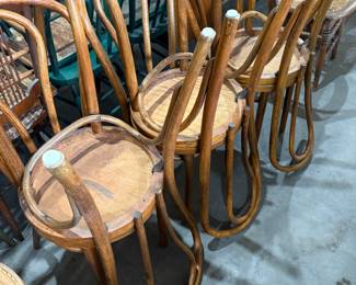 Here are six matching café chairs
