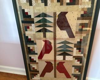 This is a beautiful framed print of a quilt