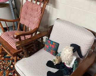 Some nice wooden furniture the rockers is very comfortable