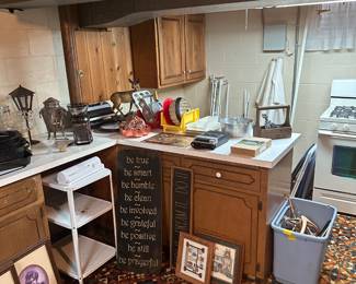Now we’re in the basement, which is large and filled with items