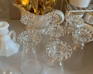 Here’s a set of candlewick glasses