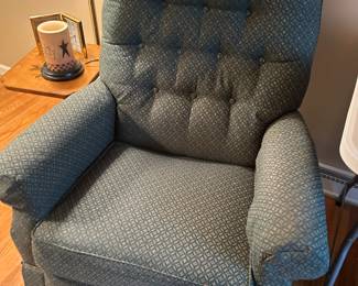 We have two of these upholstered rocker recliner chairs. They’re an excellent condition.