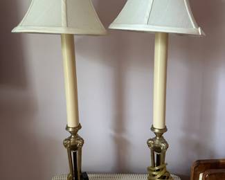 This is a really nice pair of brass lamps