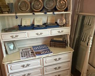 Large dresser with the bookcase on top