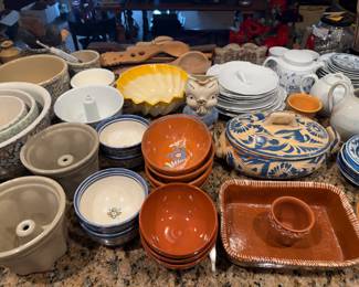 Mexican Talavera Bowls and Terracotta Pottery,.