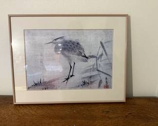 Heron Print - artist Kano Sanraku (1559-1635)