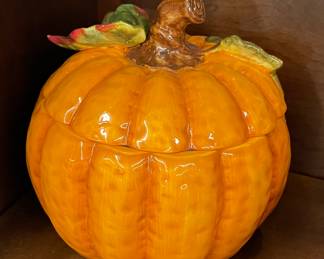 Ceramic Oversized Pumpkin Great for Storage 