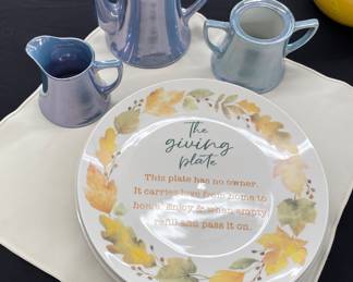 The Giving Plates ...we have several designs, Lusterware Tea Set