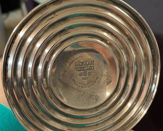Gorham Sterling Silver Candle Holders with Wheat Patterned Glass Hurricane Shades