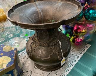 Bronze Ornamental Vase with Egyptian Motif