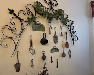 Antique kitchen items used as display
