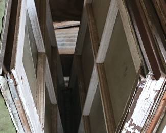 More salvaged antique windows