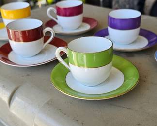 Fabreware bone china tea cups, made in Czechoslovakia