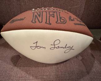 Tom Landry Autographed Football