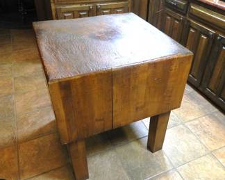Antique Professional Butcher's Block