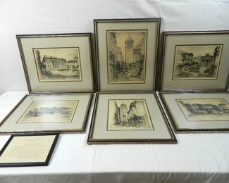 Financial Capitals of the World Original Etchings