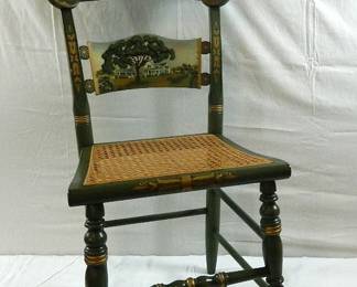 Hitchcock Green Painted Lyndon Baines Johnson Cane