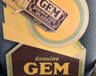 GEM DOUBLE LIFE BLADES ANTIQUE SIGN