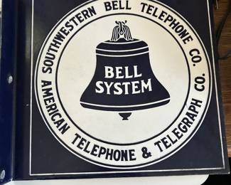 ORIGINAL PORCELAIN BELL SYSTEM SIGN