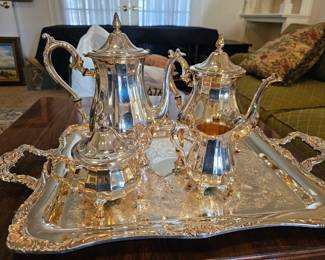 Wm. Rogers Tea Set with Tray