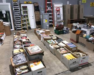 Box Lots of misc household items, Decor and Vintage Labels Orlando Estate Auction