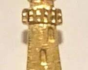 148 - 14K Lighthouse Pendant - 1" Tall