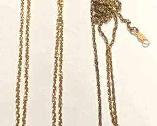157 - Lot of 2 Gold Filled Necklaces