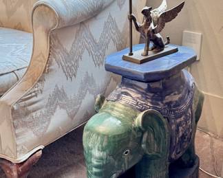 Ceramic elephant table base