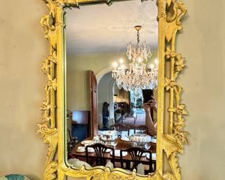 Gampel Stoll Chinese Chippendale pagoda style mirror