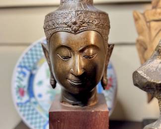 East Asian bronze head