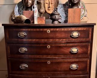 Mahogany bow front chest