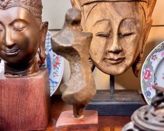 Mid century gilt bronze sculpture by artist known to have been educated at Randolph-Macon College in Ashland, Virginia,  Mrs. Gray states she remembers this piece being entitled “Ritual Singer No. 1”