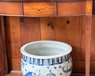 Chinese blue and white fish bowl