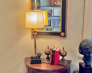 Antique demilune table