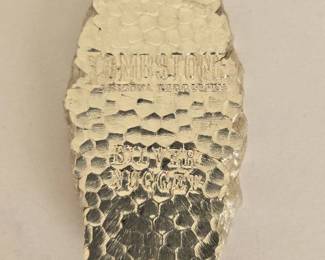 5 Ounce .999 Fine Silver Scottsdale Mint Tombstone Nugget New Condition