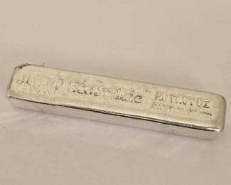 20 Troy oz .999 Fine Silver Scottsdale Mint Bar Gem Condition