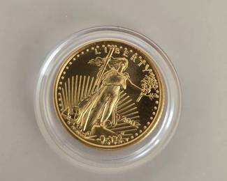 2002 1/10 Ounce American Gold Eagle Gem Brilliant Uncirculated Condition