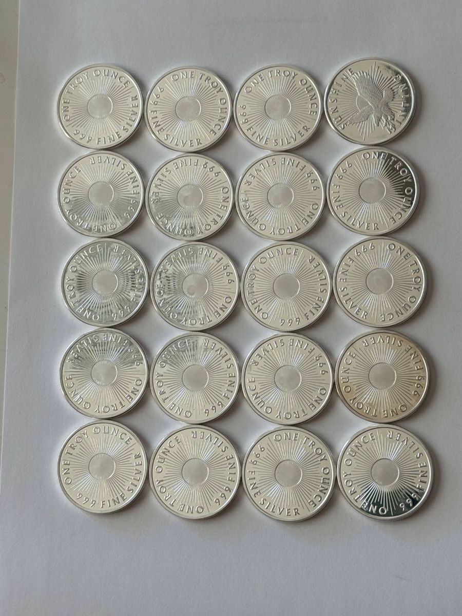 20 - 1 Ounce .999 Fine Silver Rounds