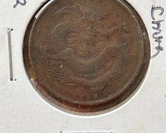 1902 China 10 Cash Copper Coin from the Hupoh Provence