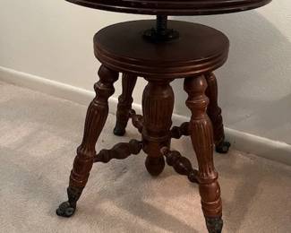 Vintage Wood Spinning Stool
