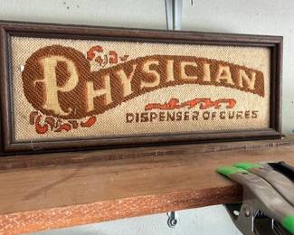 Physician Dispenser of Cures Wall Hanging