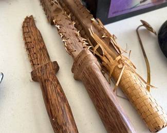 Handmade Wooden knives w Sharkteeth