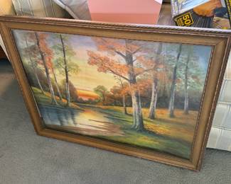 Original Pastel Landscape by Andrew Gunderson, Circa 1900s, 27.5" x 19.5"