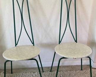 001 Mid Century Hairpin Leg, High Back Chairs