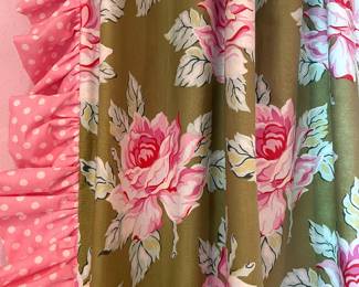 4 Rose panels with 2 blackout draperies.