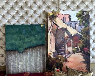 Left art: 38" wide x 48" tall.