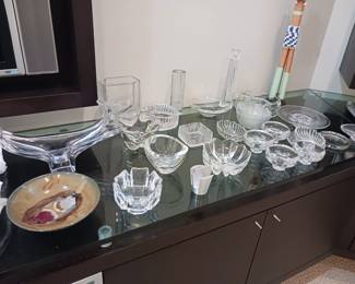 Crystal serving bowls candy dishes