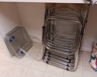 Clear plastic folding chairs