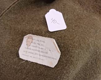 World War II military wool blanket